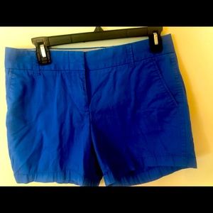 J Crew bright blue chino shorts